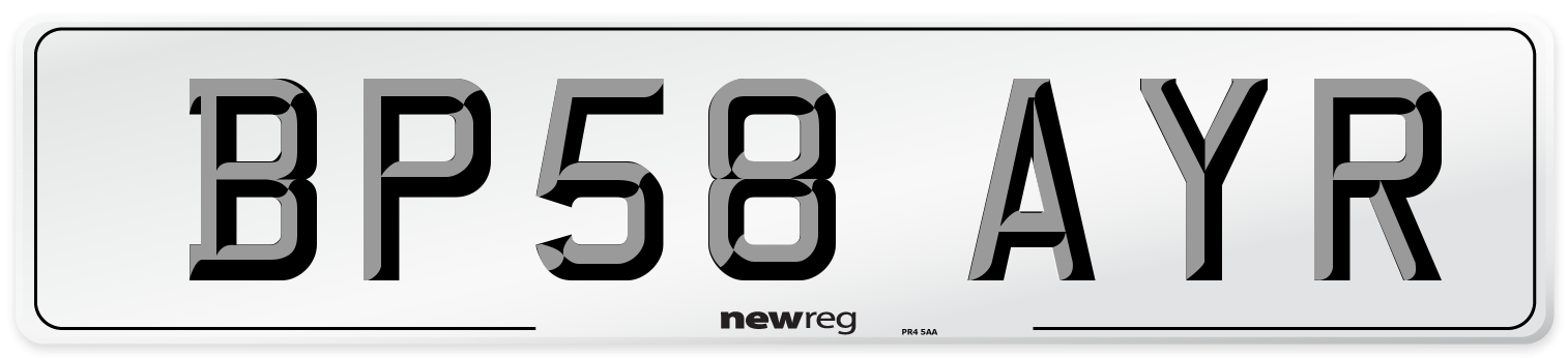 BP58 AYR Number Plate from New Reg